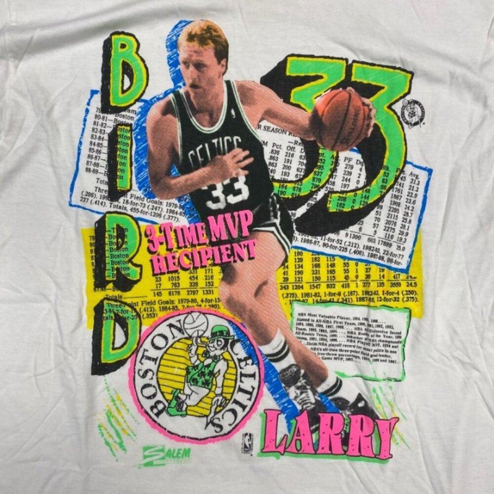 Boston Celtics Larry Bird  90S Sportswear Shirt Retro Tee Jk3453